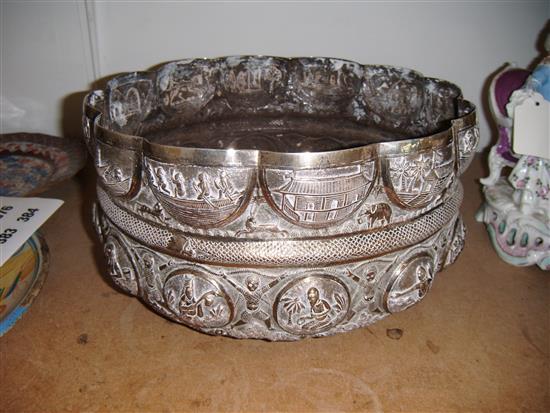 Indian silver bowl